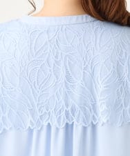 OLBGV30079 eur3(エウルキューブ) 【大きいサイズ】スカラップレースブラウス ライトブルー(50)