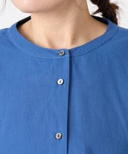 OLBHA10099 eur3(エウルキューブ) 【WEB先行販売】【大きいサイズ】キャンブリックバック刺繍ブラウス ブルー(55)