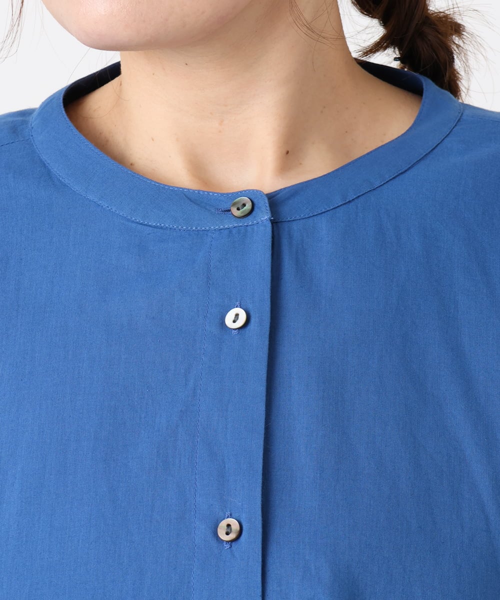 OLBHA10099 eur3(エウルキューブ) 【WEB先行販売】【大きいサイズ】キャンブリックバック刺繍ブラウス ブルー(55)