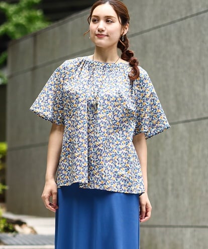 OLBHA36089 eur3 【WEB先行販売】【大きいサイズ】フルーツプリントブラウス
