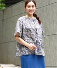 OLBHA36089 eur3(エウルキューブ) 【WEB先行販売】【大きいサイズ】フルーツプリントブラウス ホワイト(90)