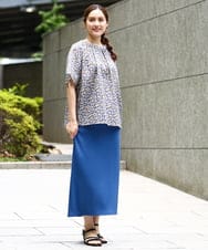 OLBHA36089 eur3(エウルキューブ) 【WEB先行販売】【大きいサイズ】フルーツプリントブラウス ホワイト(90)