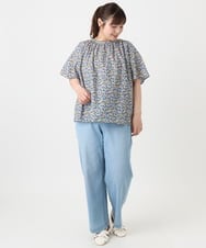 OLBHA36089 eur3(エウルキューブ) 【WEB先行販売】【大きいサイズ】フルーツプリントブラウス ホワイト(90)