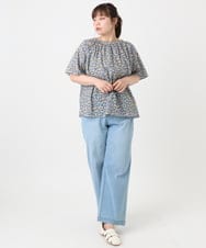 OLBHA36089 eur3(エウルキューブ) 【WEB先行販売】【大きいサイズ】フルーツプリントブラウス ホワイト(90)