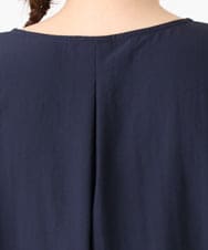 OLBHA37099 eur3(エウルキューブ) 【大きいサイズ】ヴィンテージポプリンフレアスリーブブラウス ネイビー(57)