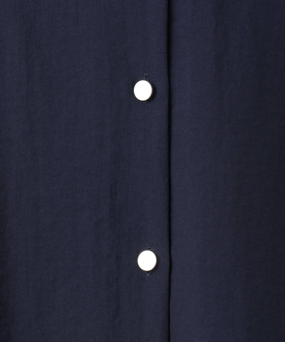 OLBHA37099 eur3(エウルキューブ) 【大きいサイズ】ヴィンテージポプリンフレアスリーブブラウス ネイビー(57)