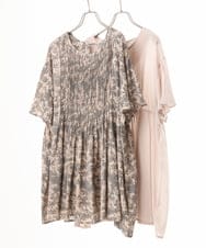 OLBHD13099 eur3(エウルキューブ) 【大きいサイズ】インド綿ピンタックブラウス グレー