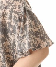 OLBHD13099 eur3(エウルキューブ) 【大きいサイズ】インド綿ピンタックブラウス グレー