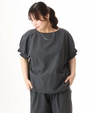 OLBHD31069 eur3(エウルキューブ) 【WEB先行販売】【大きいサイズ/吸水速乾】ドライタッチサッカーブラウス グレー