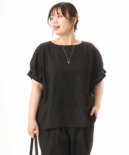 OLBHD31069 eur3 【WEB先行販売】【大きいサイズ/吸水速乾】ドライタッチサッカーブラウス