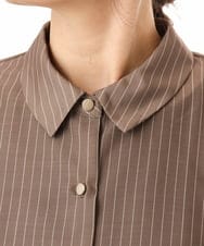 OLBHD32089 eur3(エウルキューブ) 【WEB先行販売】【大きいサイズ/接触冷感】シア―ボクシーシルエットブラウス ダークブラウン