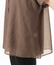 OLBHD32089 eur3(エウルキューブ) 【WEB先行販売】【大きいサイズ/接触冷感】シア―ボクシーシルエットブラウス ダークブラウン