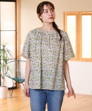 OLBHD35089 eur3(エウルキューブ) 【WEB先行販売】【大きいサイズ】フルーツプリントブラウス ホワイト