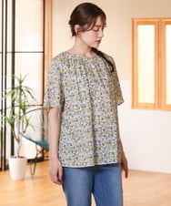 OLBHD35089 eur3(エウルキューブ) 【WEB先行販売】【大きいサイズ】フルーツプリントブラウス ホワイト