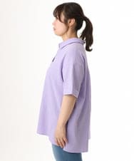 OLBHD42089 eur3(エウルキューブ) 【WEB先行販売】【大きいサイズ】ぽこぽこチュニックブラウス ラベンダー（WEB限定カラー）
