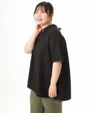OLBHD42089 eur3(エウルキューブ) 【WEB先行販売】【大きいサイズ】ぽこぽこチュニックブラウス ブラック