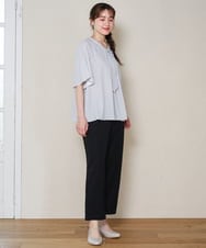 OLBHD43089 eur3(エウルキューブ) 【大きいサイズ/11号サイズあり】ボウタイ風ジョーゼットブラウス アイボリー