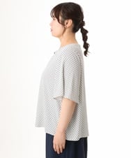 OLBHD43089 eur3(エウルキューブ) 【大きいサイズ/11号サイズあり】ボウタイ風ジョーゼットブラウス アイボリー