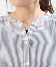 OLBHS17070 eur3(エウルキューブ) 【大きいサイズ】シアーシャツアンサンブル ブラック(94)
