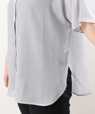 OLBHS17070 eur3(エウルキューブ) 【大きいサイズ】シアーシャツアンサンブル ブラック(94)