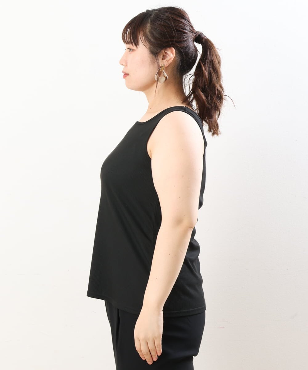 OLBHS17070 eur3(エウルキューブ) 【大きいサイズ】シアーシャツアンサンブル ブラック(94)