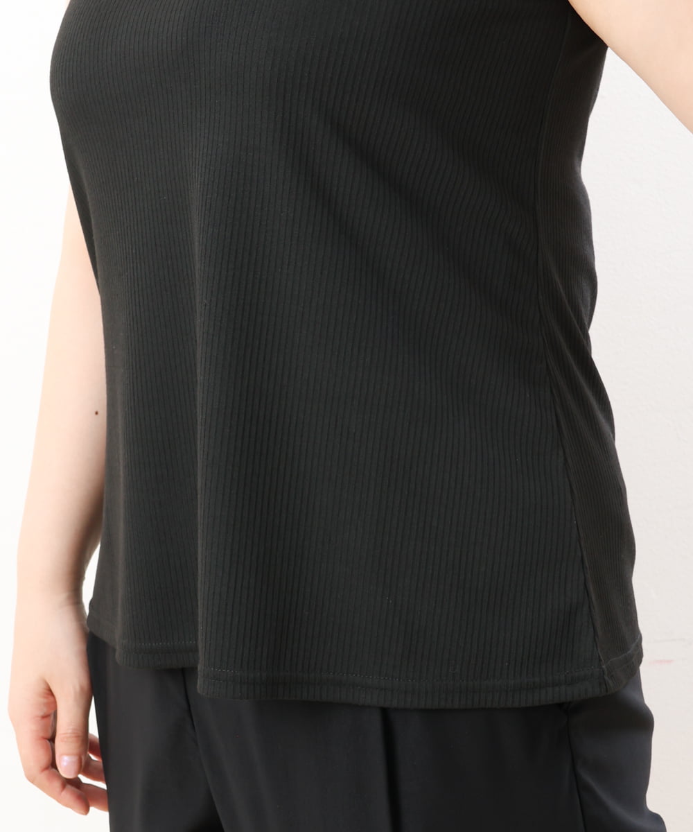 OLBHS17070 eur3(エウルキューブ) 【大きいサイズ】シアーシャツアンサンブル ブラック(94)