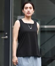 OLBHS17070 eur3(エウルキューブ) 【大きいサイズ】シアーシャツアンサンブル ブラック(94)