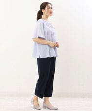 OLBHS44070 eur3(エウルキューブ) 【大きいサイズ】シャドーストライプブラウス ラベンダー(60)