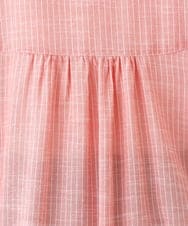 OLBHV32099 eur3(エウルキューブ) 【大きいサイズ】バックギャザーストライプシャツ オレンジ(15)