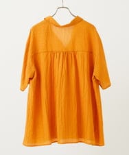 OLBHV33089 eur3(エウルキューブ) 【大きいサイズ】ドロップスリーブシアーブラウス  オレンジ(15)