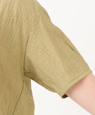 OLBHV33089 eur3(エウルキューブ) 【大きいサイズ】ドロップスリーブシアーブラウス  カーキ(36)