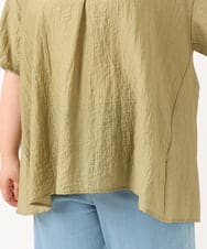 OLBHV33089 eur3(エウルキューブ) 【大きいサイズ】ドロップスリーブシアーブラウス  カーキ(36)