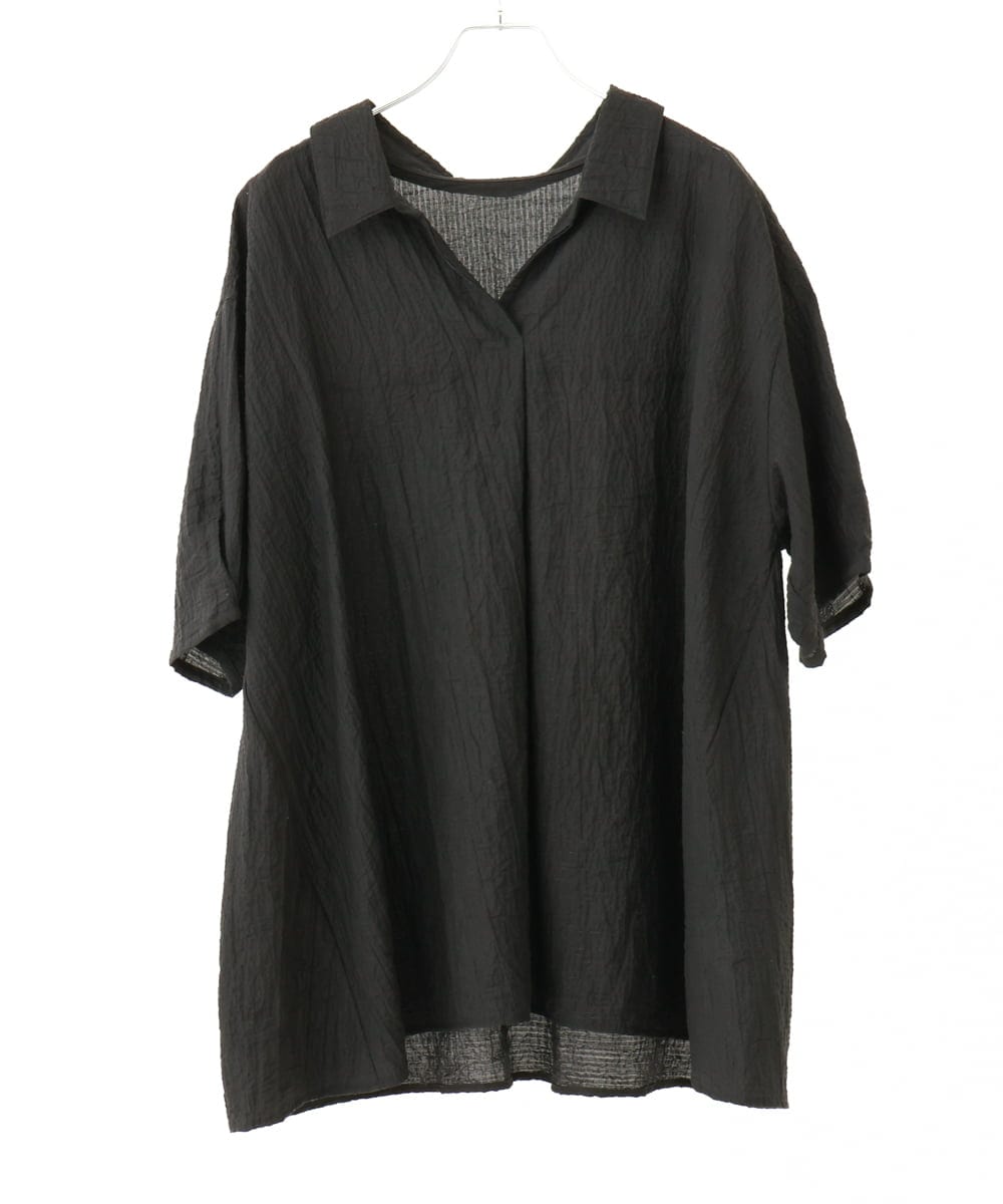 OLBHV33089 eur3(エウルキューブ) 【大きいサイズ】ドロップスリーブシアーブラウス  ブラック(94)（WEB限定カラー）
