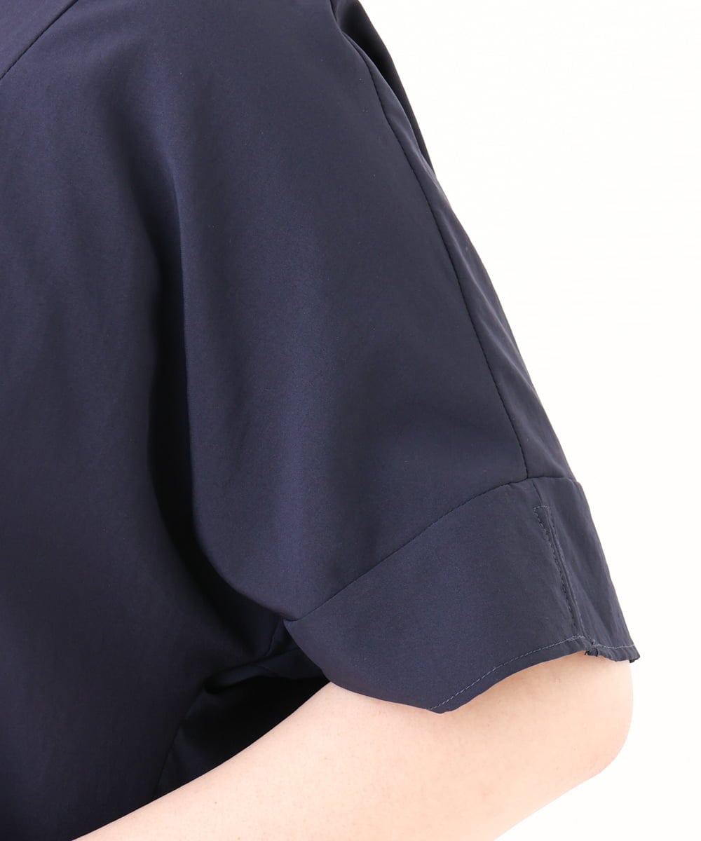 OLBHV34099 eur3(エウルキューブ) 【大きいサイズ】バックタックブラウス ネイビー(57)