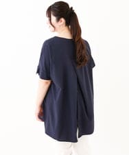 OLBHV34099 eur3(エウルキューブ) 【大きいサイズ】バックタックブラウス ネイビー(57)