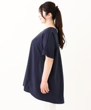 OLBHV34099 eur3(エウルキューブ) 【大きいサイズ】バックタックブラウス ネイビー(57)