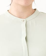 OLBHV35089 eur3(エウルキューブ) 【大きいサイズ/a.v.v×eur3】バックプリーツブラウスチュニック ライトグリーン(30)