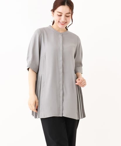 OLBHV35089 eur3 【大きいサイズ/a.v.v×eur3】バックプリーツブラウスチュニック