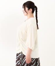 OLBHV46089 eur3(エウルキューブ) 【大きいサイズ】スピンドルヘムブラウス アイボリー(80)