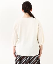 OLBHV46089 eur3(エウルキューブ) 【大きいサイズ】スピンドルヘムブラウス アイボリー(80)