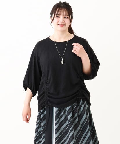 OLBHV46089 eur3 【大きいサイズ】スピンドルヘムブラウス