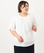 OLBIA26089 eur3(エウルキューブ) 【WEB先行販売】【大きいサイズ/11号サイズあり】マルチウェイブラウス ホワイト(90)