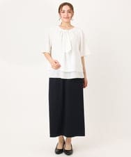 OLBIA26089 eur3(エウルキューブ) 【WEB先行販売】【大きいサイズ/11号サイズあり】マルチウェイブラウス ホワイト(90)