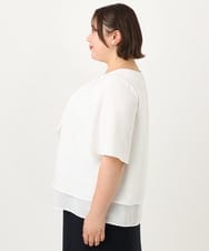 OLBIA26089 eur3(エウルキューブ) 【WEB先行販売】【大きいサイズ/11号サイズあり】マルチウェイブラウス ホワイト(90)