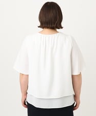 OLBIA26089 eur3(エウルキューブ) 【WEB先行販売】【大きいサイズ/11号サイズあり】マルチウェイブラウス ホワイト(90)
