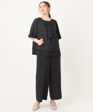 OLBIA26089 eur3(エウルキューブ) 【WEB先行販売】【大きいサイズ/11号サイズあり】マルチウェイブラウス ブラック(94)