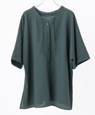 OLBIA27089 eur3(エウルキューブ) 【大きいサイズ】ぽこぽこフーディー風ブラウス グリーン(35)