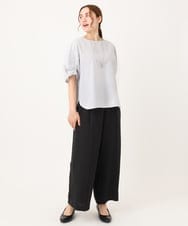 OLBIA42089 eur3(エウルキューブ) 【WEB先行販売】【大きいサイズ】ブロードタックブラウス ホワイト(90)
