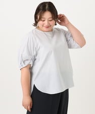 OLBIA42089 eur3(エウルキューブ) 【WEB先行販売】【大きいサイズ】ブロードタックブラウス ホワイト(90)