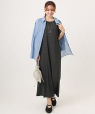 OLBID45099 eur3(エウルキューブ) 【大きいサイズ】バックギャザーシャツ ブルー